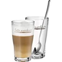 WMF 954149990 Barista - Juego de vasos Latte Macchiato con cucharas (2 unidades)